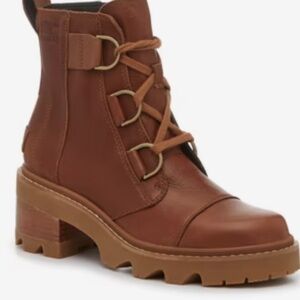 Women's Brown Leather Ankle Boots Sorel size 12
